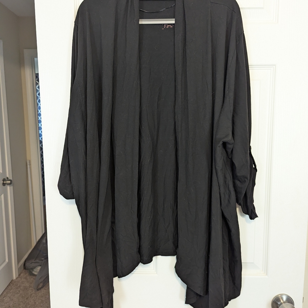 Faded Glory Women's Black Open Cardigan